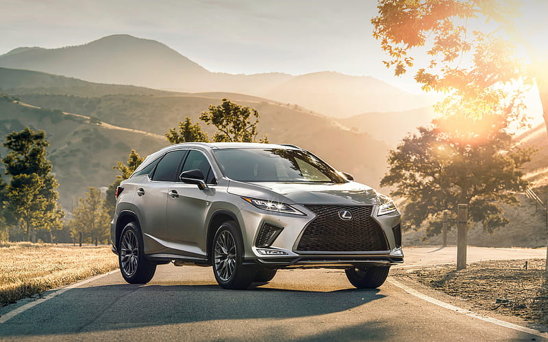 Lexus RX, 2020, front view, exterior, silver SUV, new silver RX350, japanese cars, Lexus, HD wallpaper