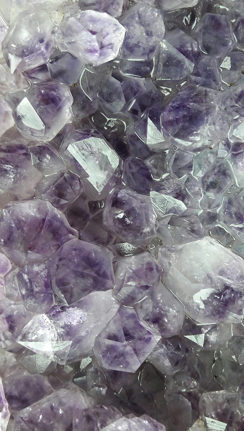 Amethyst gemstone, jewel, minerals, stone, violet, HD phone wallpaper