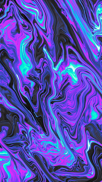 Neon Fluid, Color, Colorful, Geoglyser, abstract, acrylic, bonito, blue, holographic, iridescent, pink, psicodelia, purple, rainbow, texture, trippy, vaporwave, waves, yellow, HD phone wallpaper