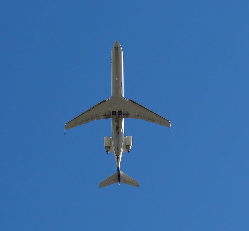 Jet Up Overhead, aircraft, plane, airplane, flight, sky, HD wallpaper