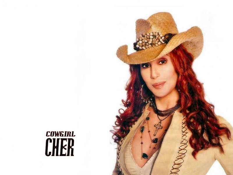 Cowgirl Cher, female, westerns, hats, music, fun, women, entertainment, cowgirls, famous, Cher, movies, girls, fashion, actors, style, HD wallpaper