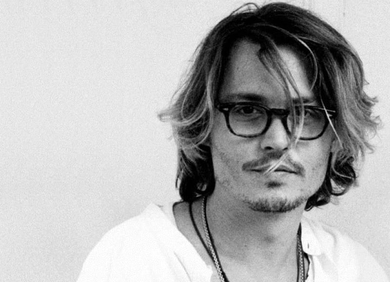 Johnny Cool Cat Depp, Hollywood, Movies, Oscars, Black and White, Actor, Films, Johnny Depp, HD wallpaper
