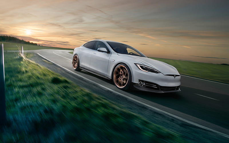 Tesla Model S, 2018 cars, motion blur, electric cars, Novitec, Tesla, HD wallpaper