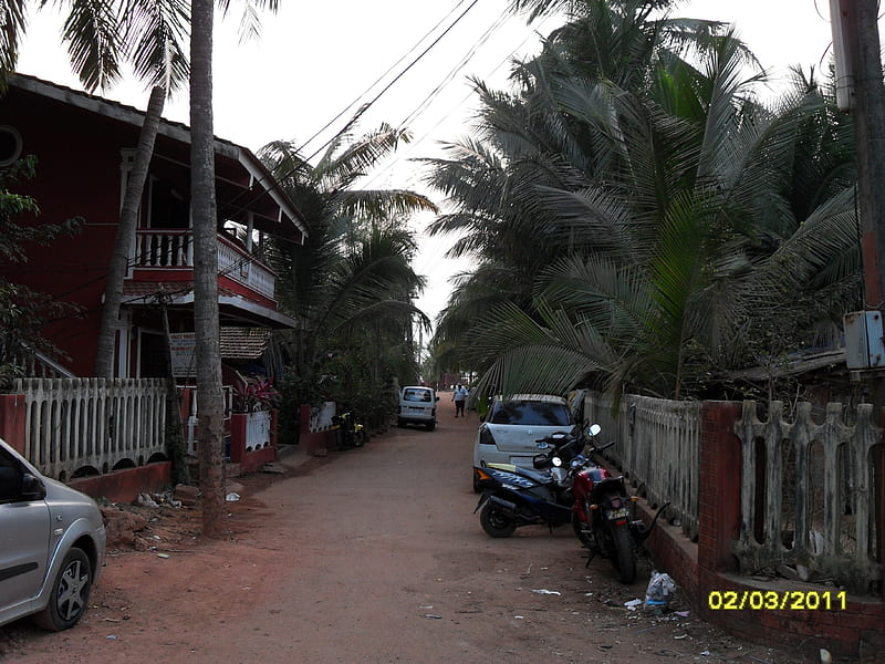 Back Yard House in India, back yard, house, India, dirty, Goa, HD wallpaper