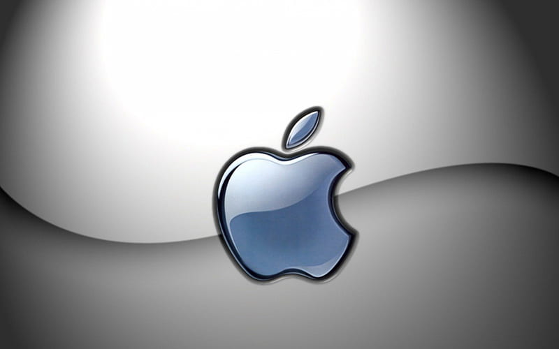 apple, mac, logo, silver, HD wallpaper