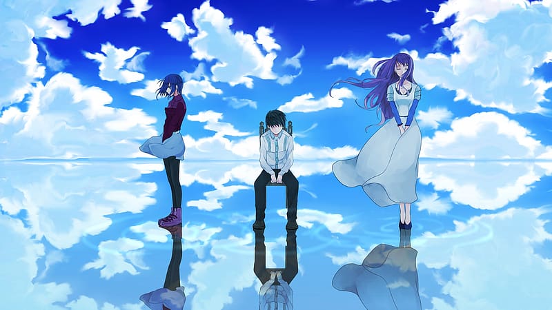 Anime, Sky, Ken Kaneki, Tokyo Ghoul, Touka Kirishima, Rize Kamishiro, HD wallpaper