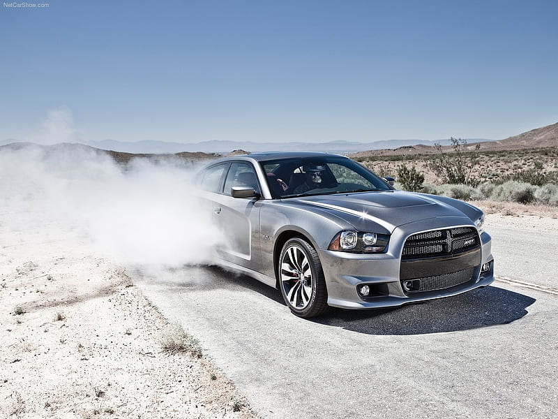 2012 DODGE CHARGER SRT8, sportscar, autos, hott, silver, srt8, carros, car, auto, charger, smoke, dodge, HD wallpaper