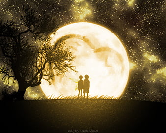 romantic moonlight wallpaper