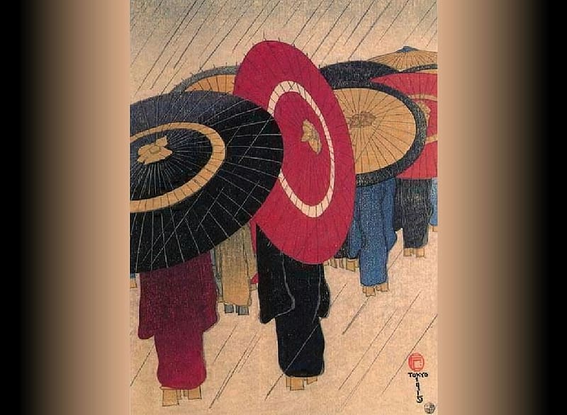 Chinese ephemera, Umbrellas, women, China, Ephemera, HD wallpaper
