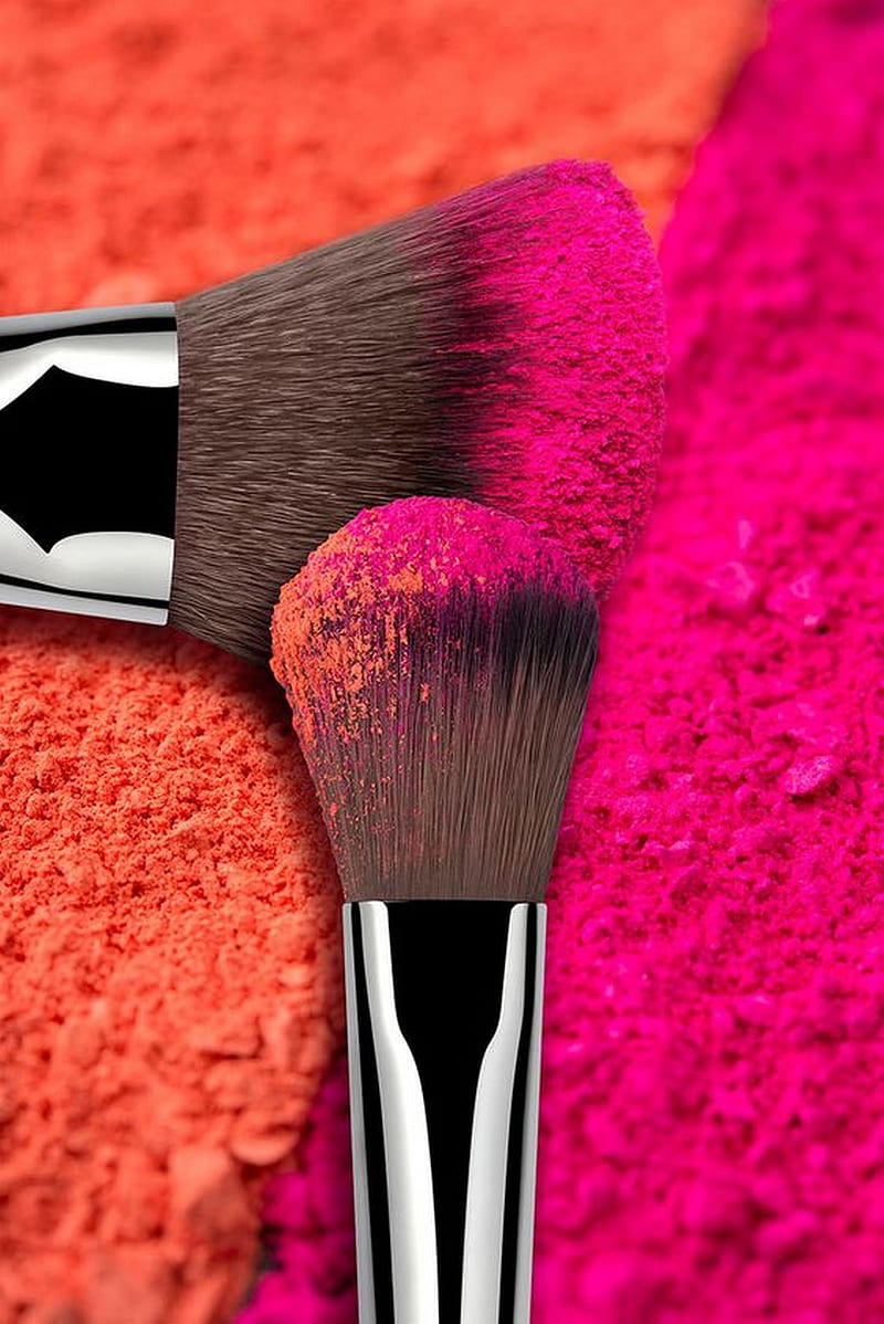 makeup, art, girl, pink, powder, pretty, HD phone wallpaper