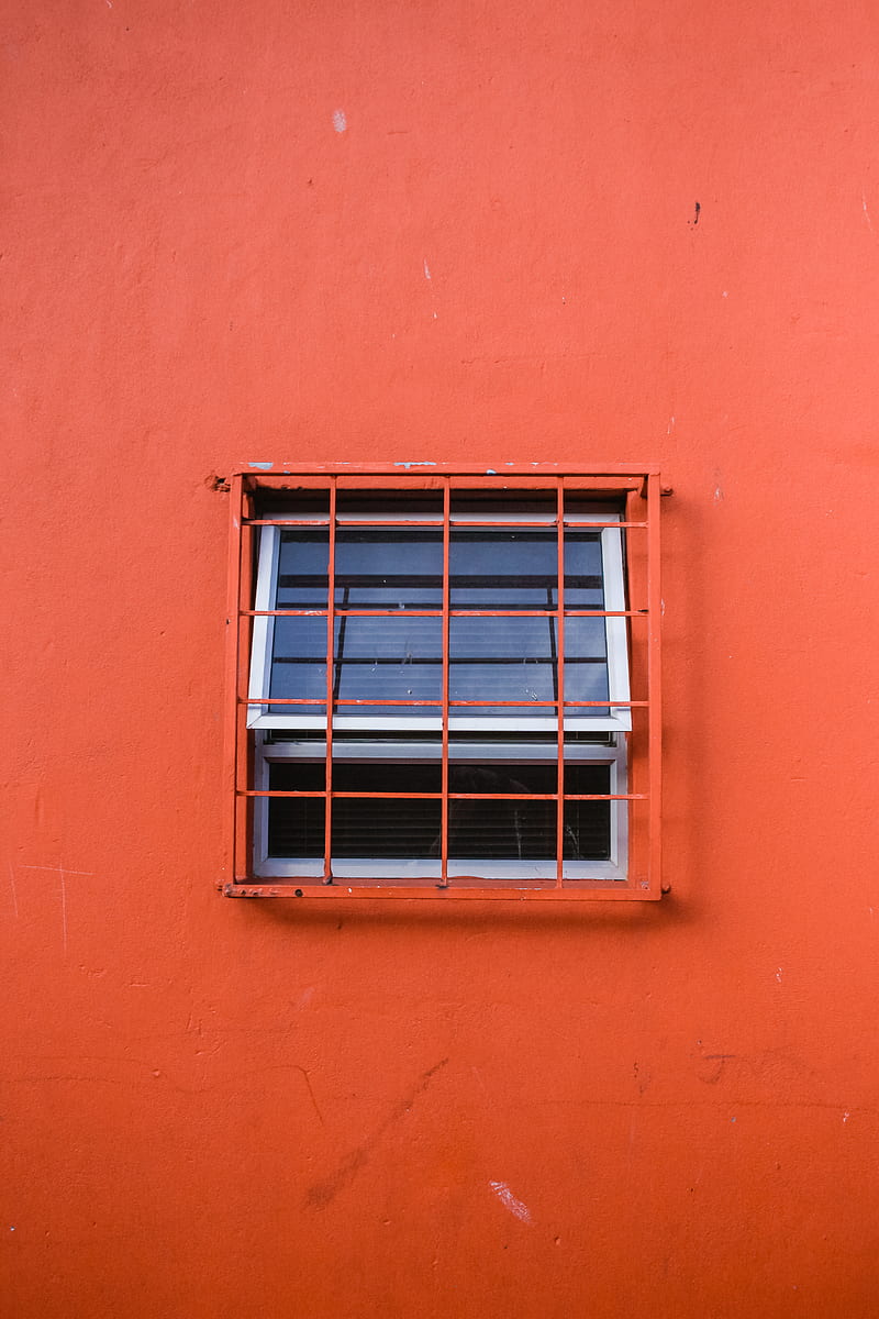orange painted building, HD phone wallpaper
