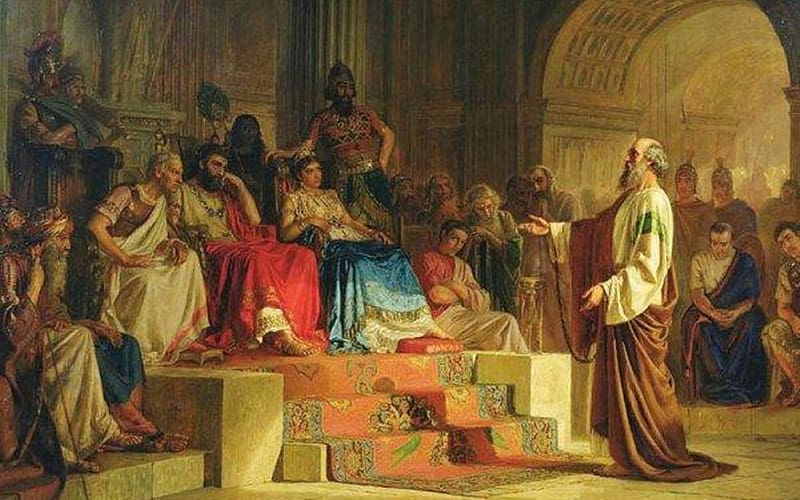 Trial of the Apostle Paul, Paul, trial, apostle, saint, HD wallpaper