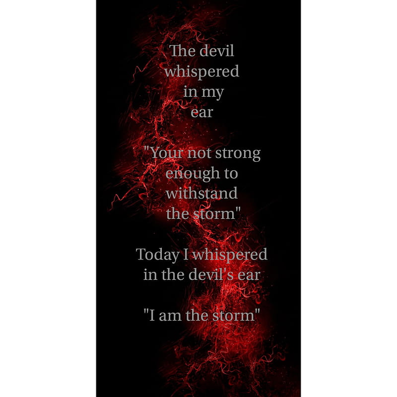 Whispered, black, devil, fire, quotes, sayings, storm, whisper, HD phone wallpaper