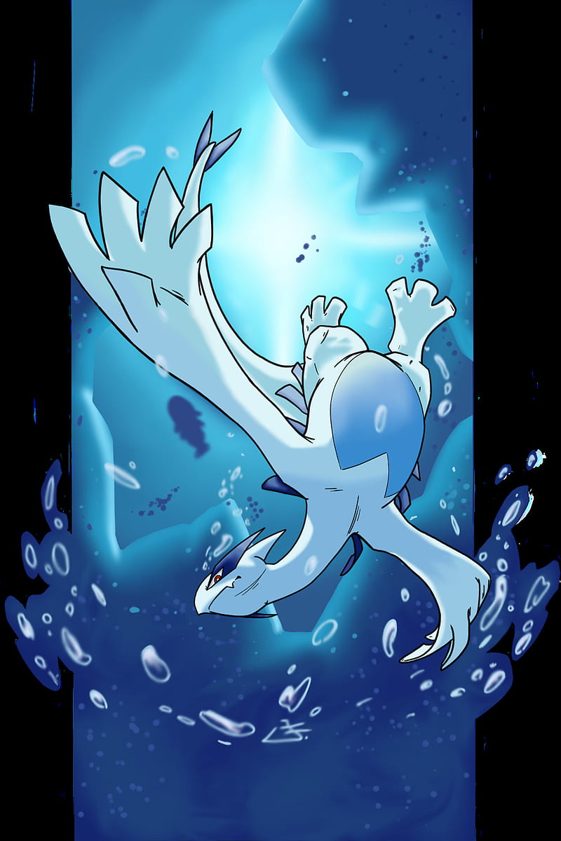 Download A majestic Lugia in its ocean home Wallpaper