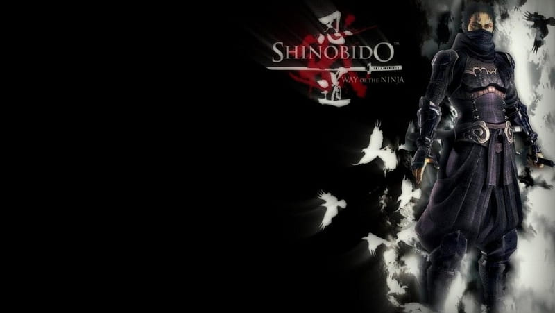 Shinobido, shinobi, games, video games, black background, sword, armour, weaopns, ninja, HD wallpaper