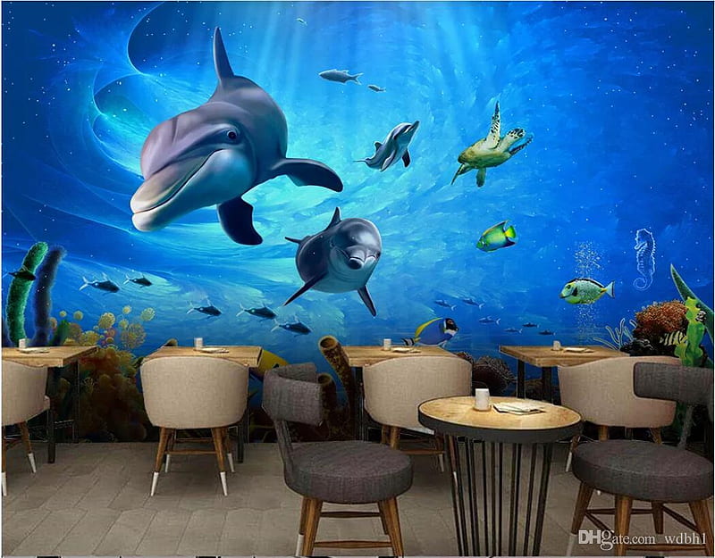 3D Room Custom Mural Deep Sea Underwater World Wall Home Decor