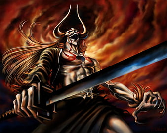 Vasto Lorde, #Kurosaki Ichigo, #Hollow, #Bleach, #horns, #anime, #glowing  eyes, wallpaper