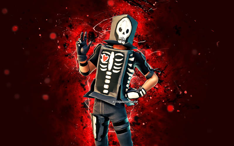 Scare Package Boxer red neon lights, Fortnite Battle Royale, Fortnite characters, Scare Package Boxer Skin, Fortnite, Scare Package Boxer Fortnite, HD wallpaper