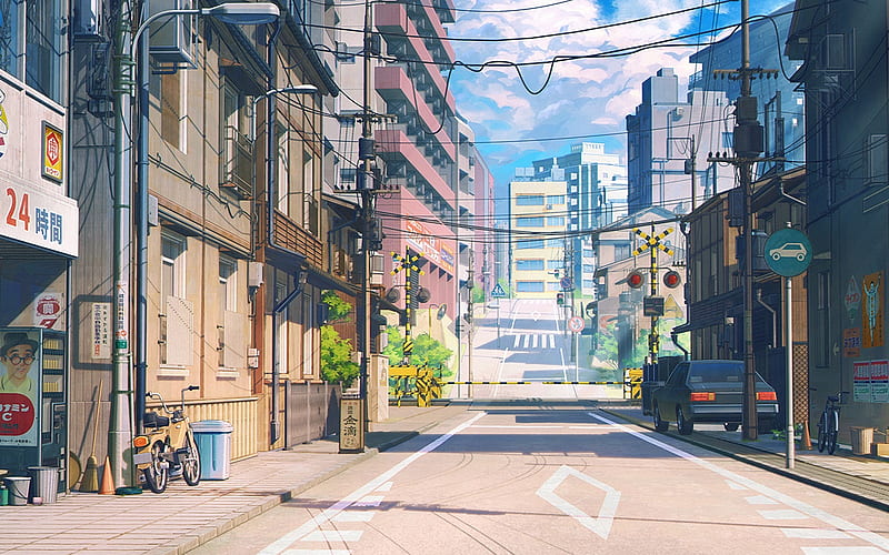 Anime City And Background HD Wallpaper Peakpx