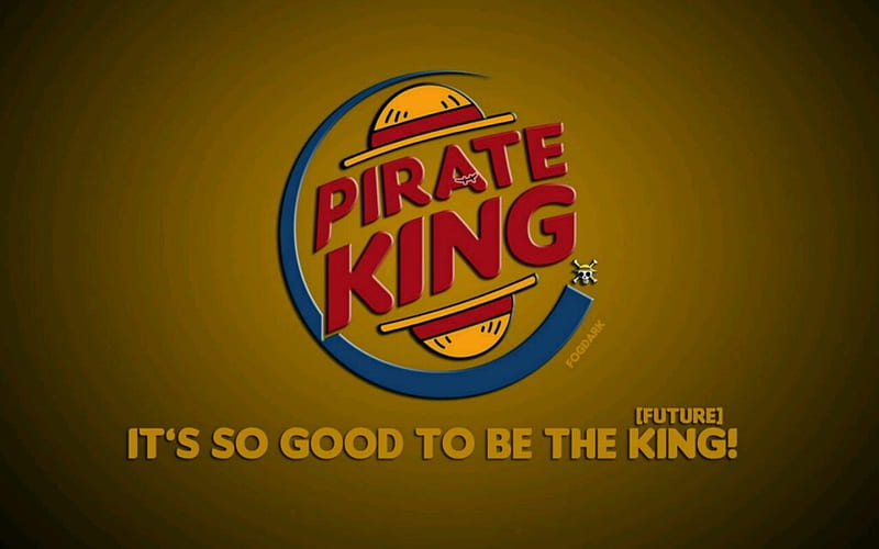 Not Burger, Pirate King!, Burger King, One Piece, Fake, Logo, HD wallpaper