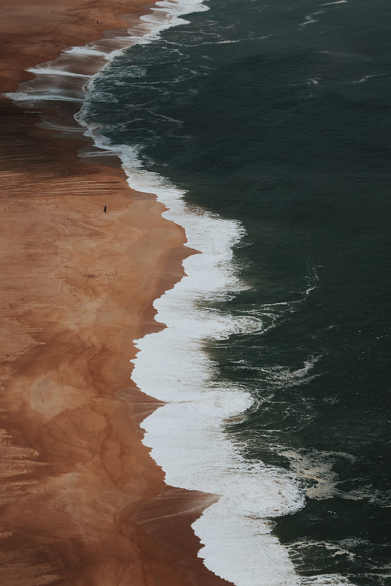 beach, silhouette, sad, alone, HD phone wallpaper