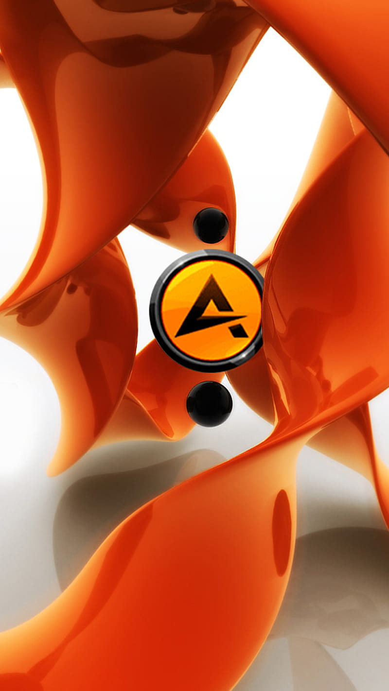 AIMP DDS, abstract, orange, player, software, HD phone wallpaper
