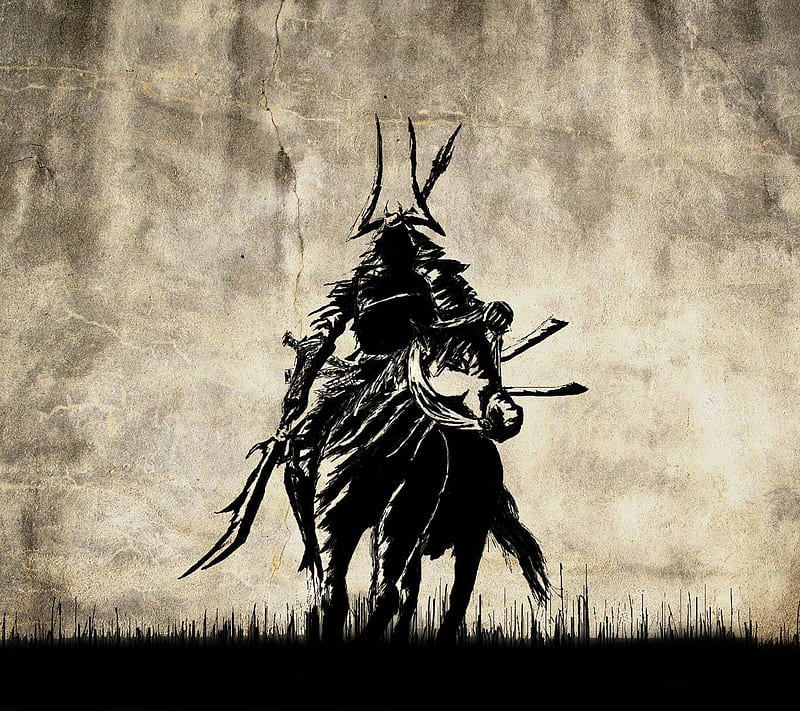Samurai Warrior, horse, HD wallpaper