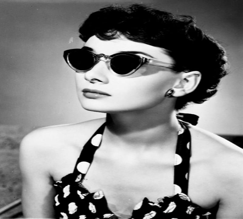 Audrey Hepburn, Glasses, Hepburn, Audrey, Brunette, HD wallpaper