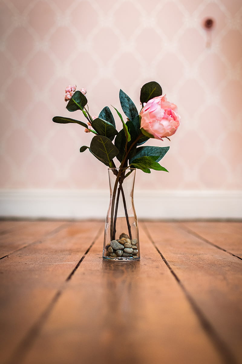 rose, flower, pink, vase, bouquet, HD phone wallpaper