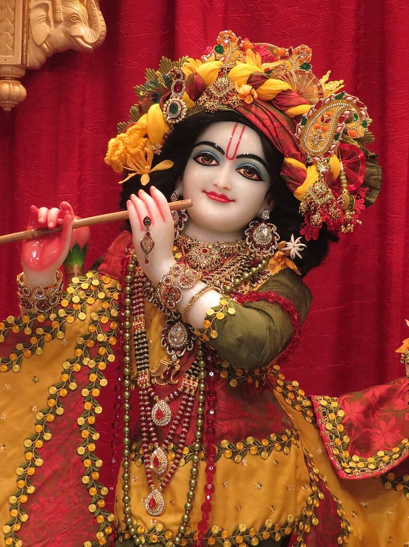 Lord Krishna, creator of us, hare krishna, HD phone wallpaper | Peakpx