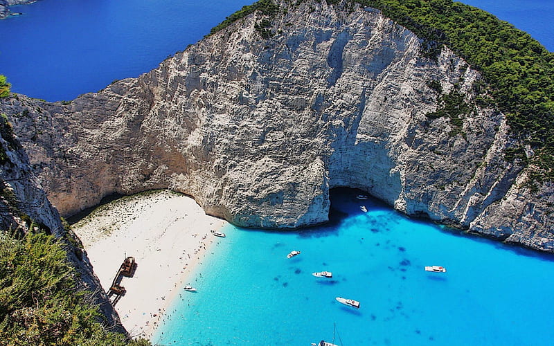 Greece beach-Nature Landscape, HD wallpaper
