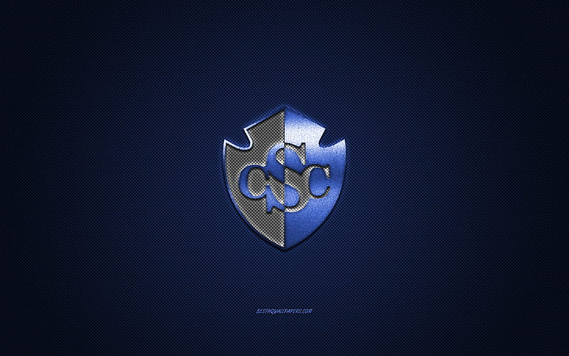 CS Cartagines, Costa Rican football club, blue logo, blue carbon fiber background, Liga FPD, football, Cartago, Costa Rica, CS Cartagines logo, HD wallpaper