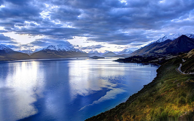 lake in new zealand-New Zealand landscape, HD wallpaper