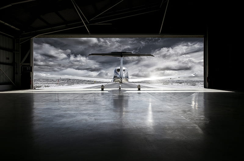 Departure plane, clouds, flight, HD wallpaper