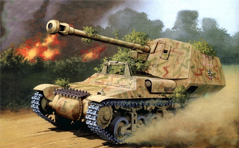 GRILLE, tank, german, ww2, pzkfv, HD wallpaper