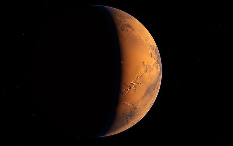 Mars, red planet, outer space, Solar System, planets, HD wallpaper