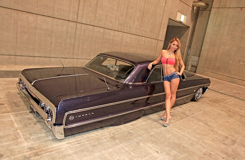 1964--Impala, Classic, Babe, Lowrider, Hottie, HD wallpaper