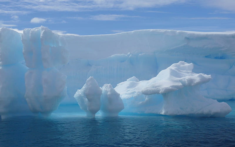 glacier snow water ocean frozen-landscape, HD wallpaper