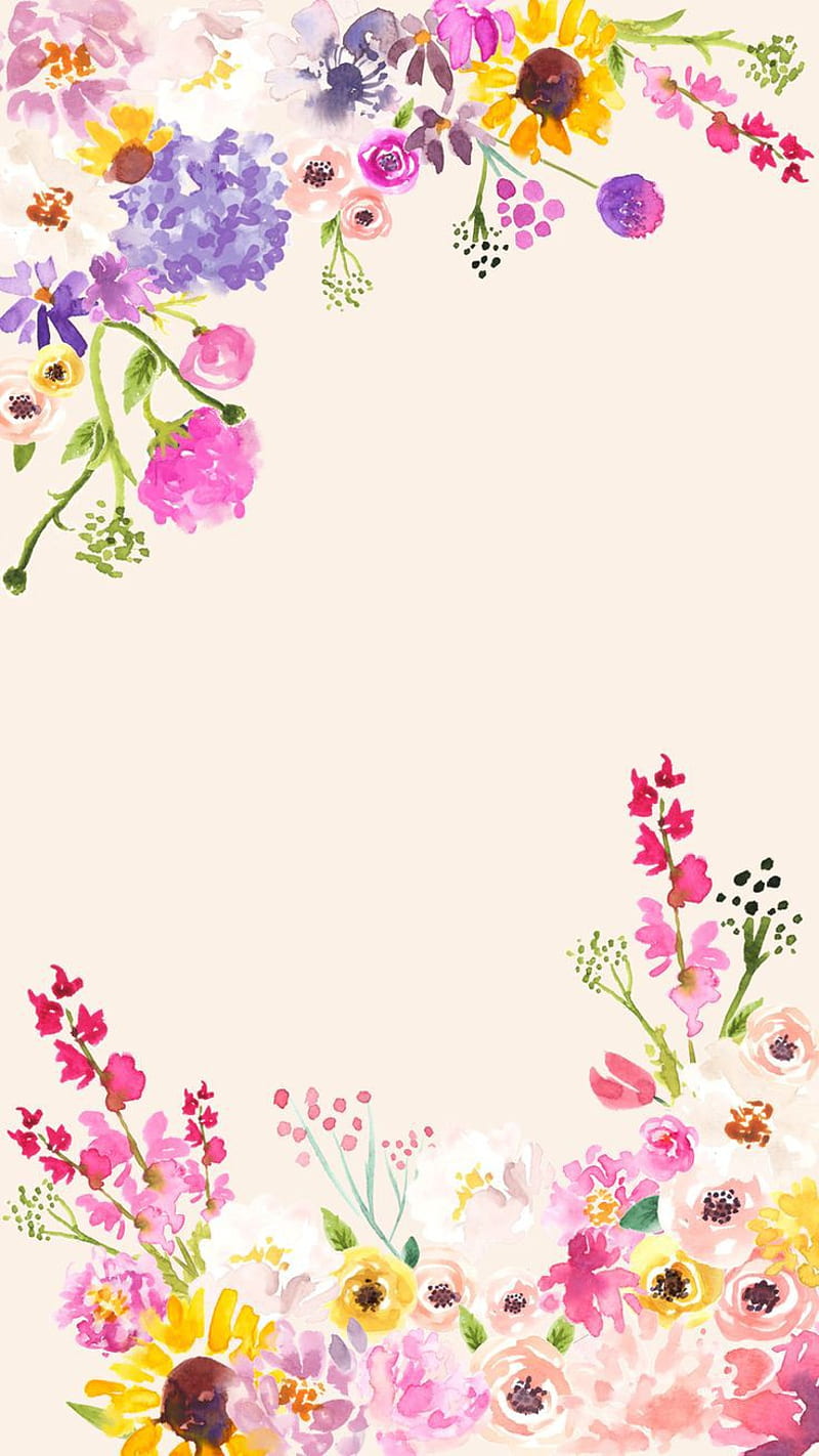 Flower blooms, floral, flower, painting, priti, rose, vintage, winter, HD phone wallpaper