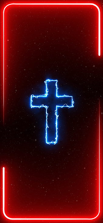 Neon Cross, bible, catholic, christian, church, god, jesus, jesus christ, love, HD phone wallpaper