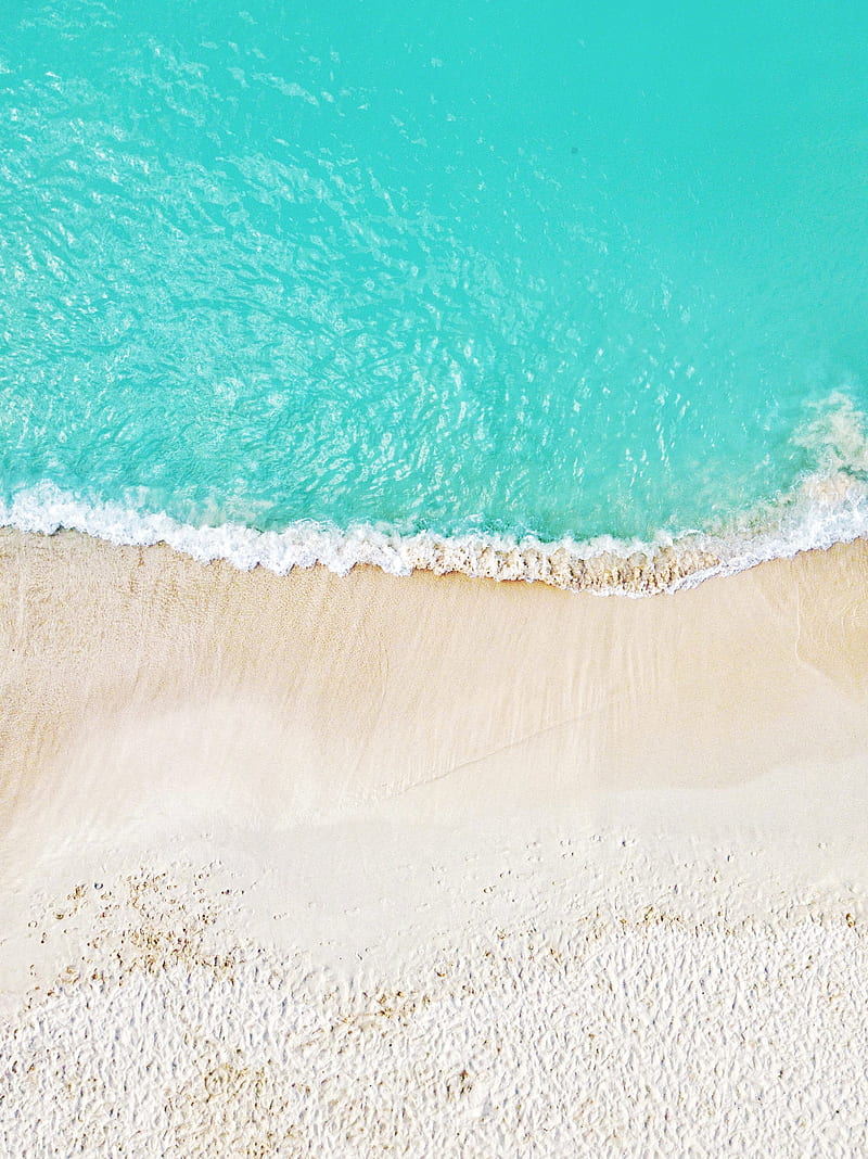 beach, sea, coast, aerial view, HD phone wallpaper