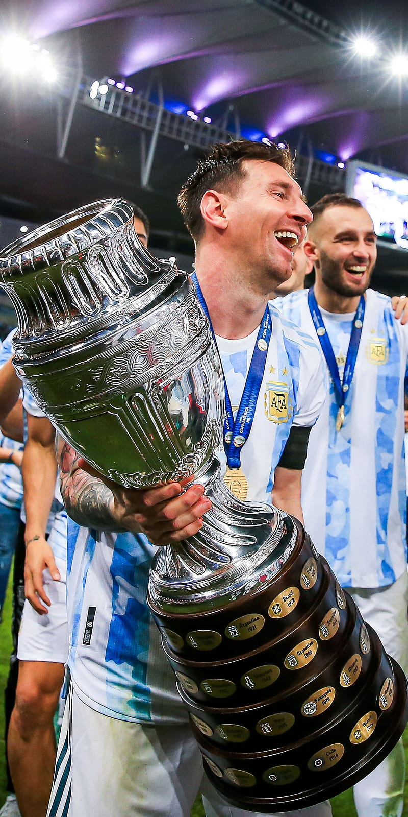 Messi Copa America, sports uniform, tie, Argentina, Seleccion Argentina, Copa America, Lionel Messi, HD phone wallpaper