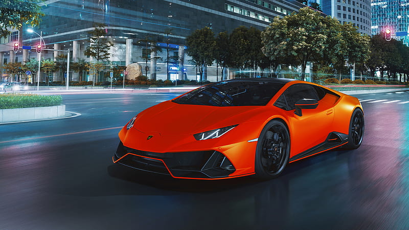 Lamborghini Huracán EVO Fluo Capsule 2021 4, HD wallpaper