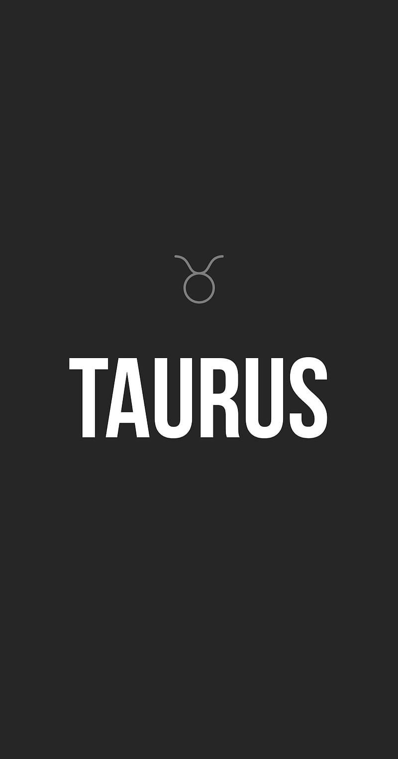 Taurus , black, phone, star signs, taurus sign, white, white on black, zodiac, HD phone wallpaper