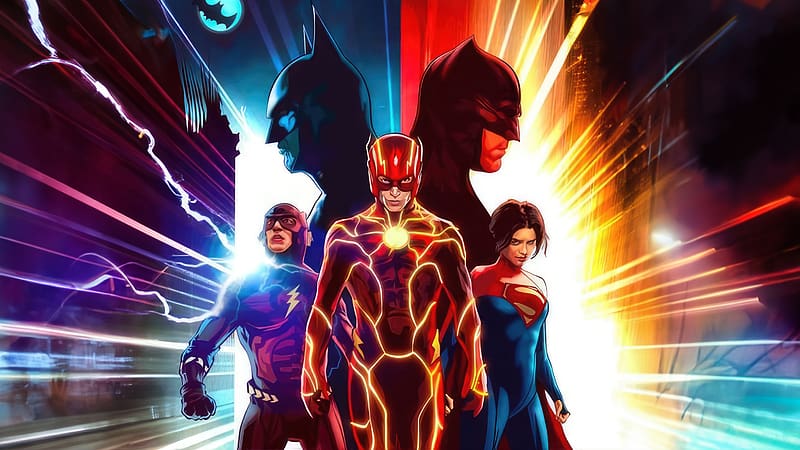 The Flash Movie Poster Art , the-flash-movie, the-flash, supergirl, batman, flash, superheroes, 2023-movies, movies, HD wallpaper