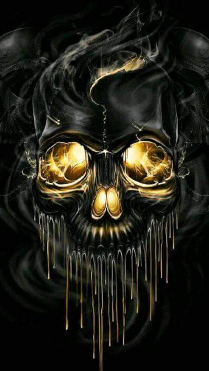 Skull, action, black, gold, gothic, masonic, masons, symbols, tribal, world, HD phone wallpaper