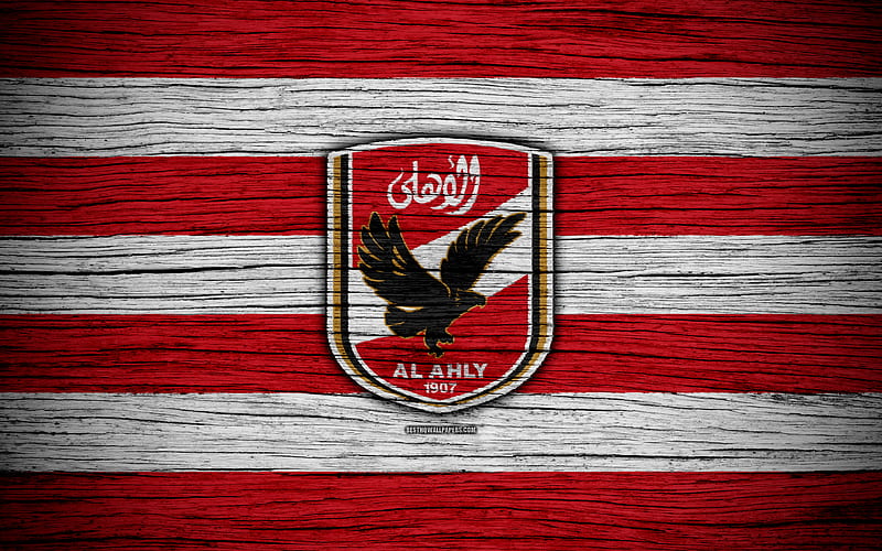 Al Ahly FC Egyptian Premier League, logo, soccer, Egypt, Al Ahly, football, wooden texture, FC Al Ahly, HD wallpaper