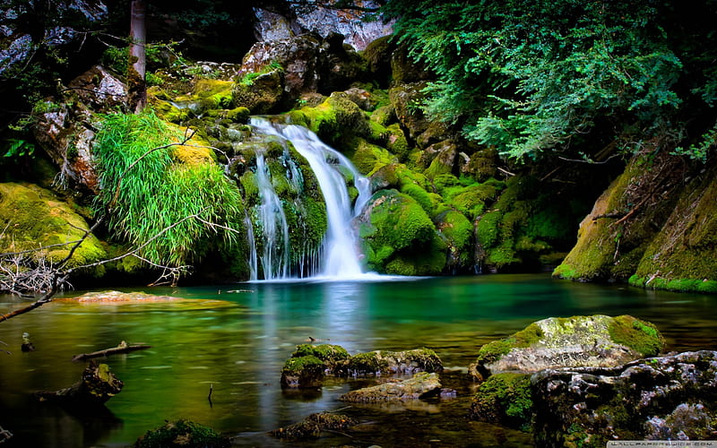 Green waterfall-World most famous waterfall landscape, HD wallpaper
