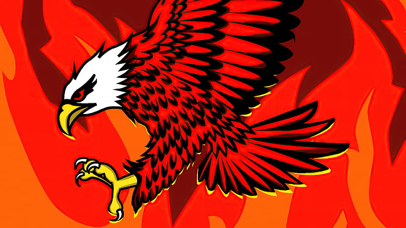 Eagle Of Flames, eagle, artist, artwork, digital-art, HD wallpaper