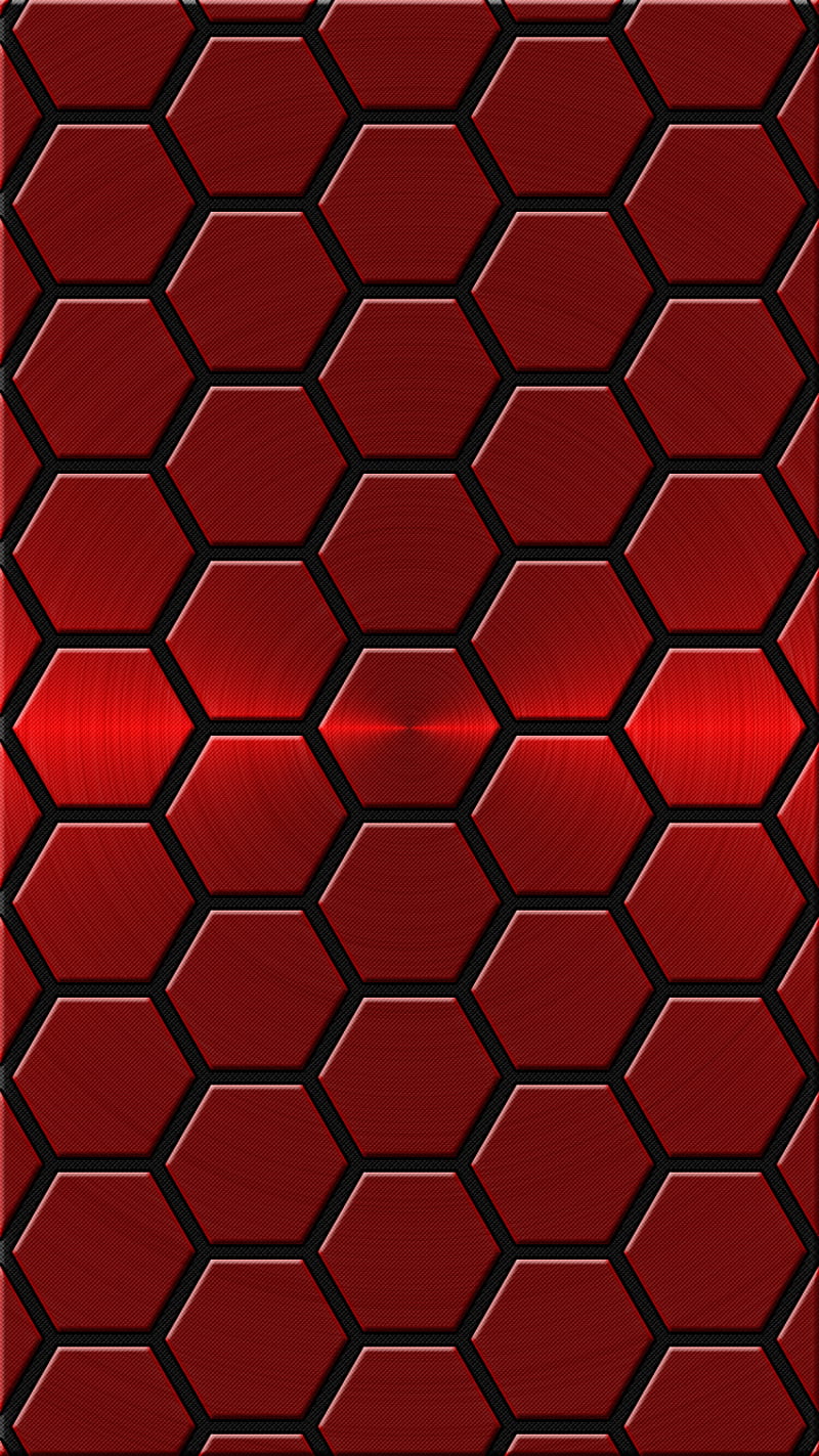 Red Poly BG, black, polygon, shiny, x3mcx, HD phone wallpaper